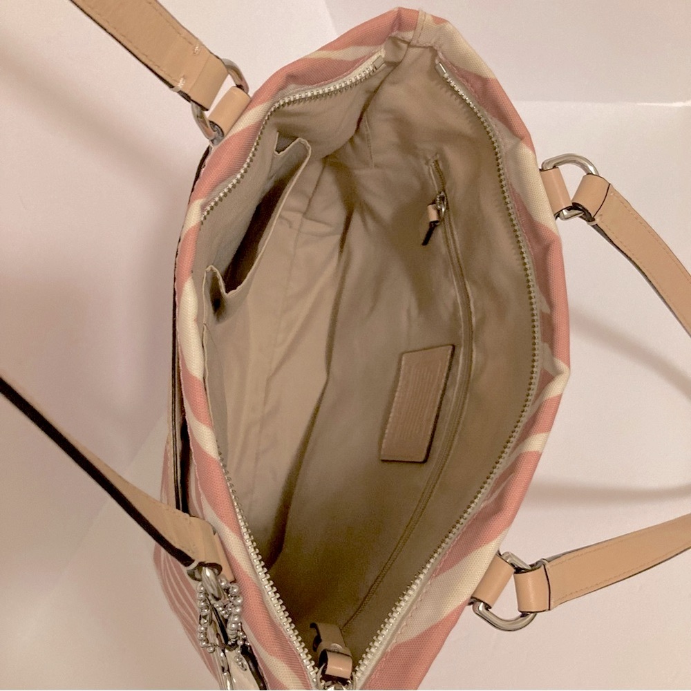 Coach Pink Zebra Print Tote - Picture 7 of 12